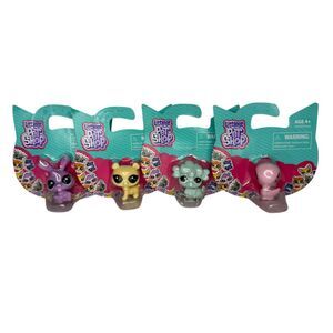 Hasbro Littlest Pet Shop LPS Mini Scale Lot of 4 Animal Figurines NEW